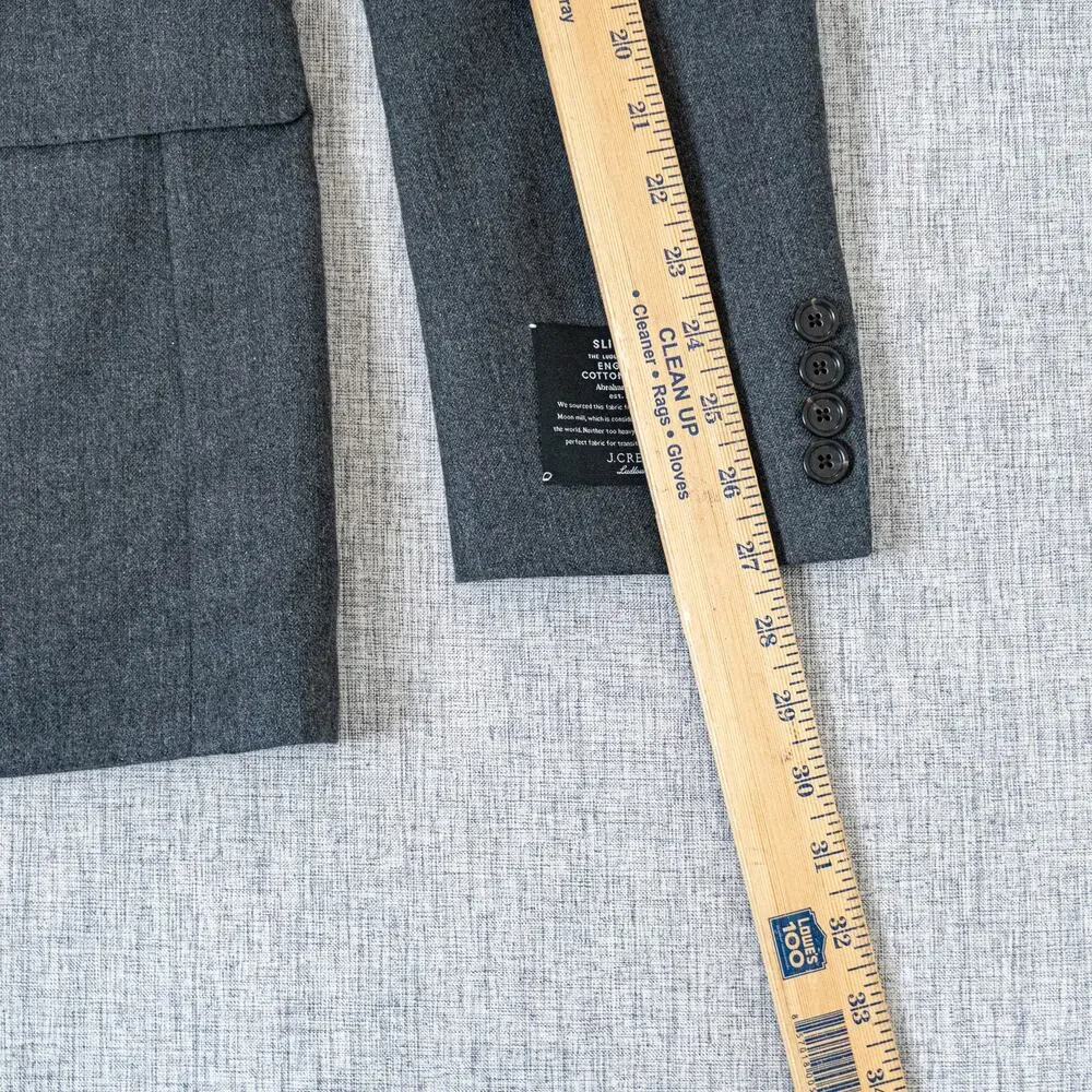 J.Crew Ludlow Slim-fit Unstructured suit Jacket English-wool Blend Twill 42L